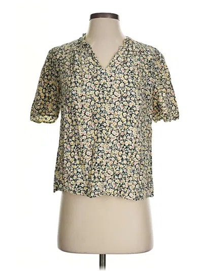 Pre-owned Comptoir Des Cotonniers Short Sleeve Blouse In Yellow