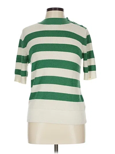 Pre-owned Comptoir Des Cotonniers Short Sleeve Top Green Turtleneck Tops