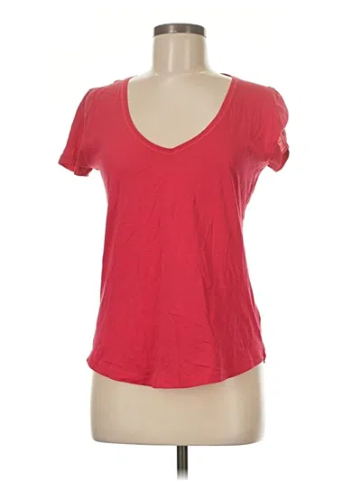 Pre-owned Comptoir Des Cotonniers Short Sleeve Top Red Sweetheart Neckline Tops