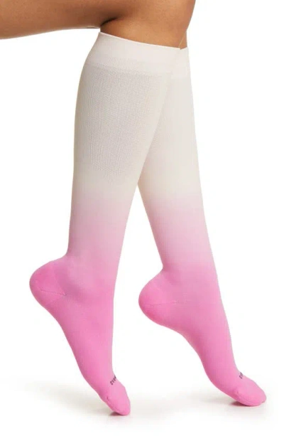 Comrad Ombré Knee High Compression Socks In Berry Ombre
