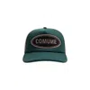 Comune Men's Green / Brown Patch Active Trucker Hat In Green