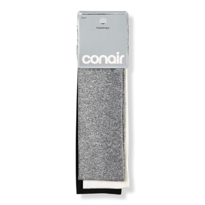 Conair Accessories Activewear Headwraps - Black, White, Gray