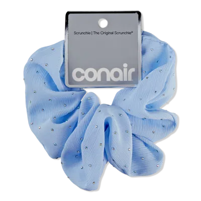 Conair Accessories Blue Jumbo Scrunchie With Rhinestones