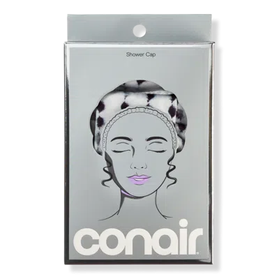 Conair Accessories White & Black Polka-dot Shower Cap