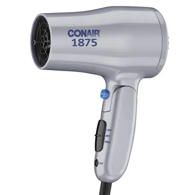 Conair Compact Folding Handle 1875 Watt Hair Dryer In Silver
