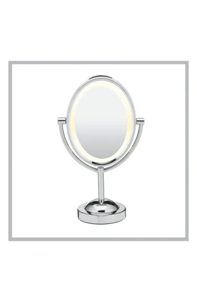 Conair Double-sided Led Oval Mirror In Gray
