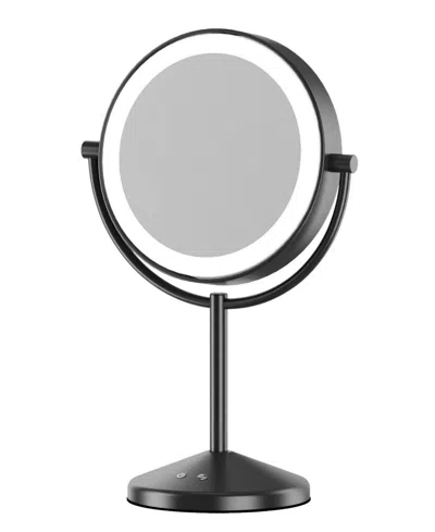 Conair Halo Double-side Lighted Makeup Mirror In Matte Black
