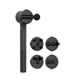 Conair Myo-therapy Percussion And Kneading Massager In Matte Black