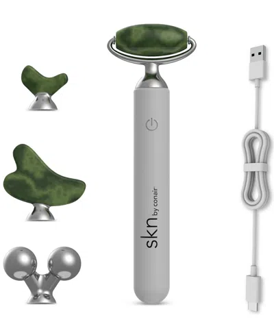 Conair Skn By  Jade Gua Sha Cordless Vibe Roller Kit In Off-white