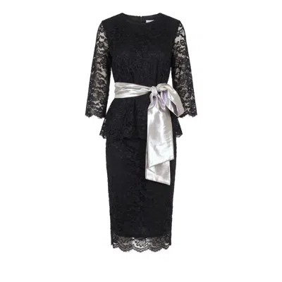 Concept A Trois Black Lace Set With Two Belts – Pre-fall