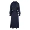 Concept A Trois Women's Black / Blue Shirt Dress, Side Over Side, With Front Draping - Black With Navy Blue Polka Do In Black/blue