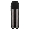 Concept A Trois Women's Black Elegant Semi-transparent Voile Pants With Sequined Details In Black