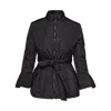Concept A Trois Women's Black Short Padded Jacket With Flared Sleeves In Black