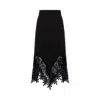 Concept A Trois Women's Black Skirt With Lace Details In Black