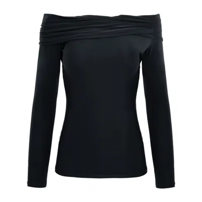 Concept A Trois Women's Black Top On The Shoulders