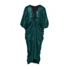 Concept A Trois Women's Butterfly Emerald Green Sequins Dress In Green