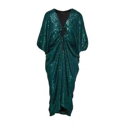 Concept A Trois Women's Butterfly Emerald Green Sequins Dress