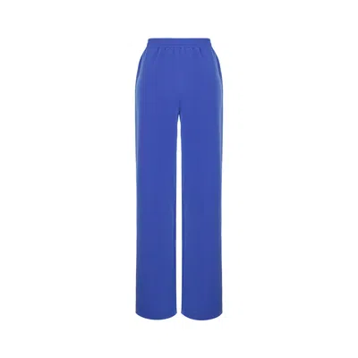 Concept A Trois Women's Elegant Wide Leg Pants - Royal Blue