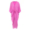 Concept A Trois Women's Pink / Purple Dress With Oversize Cut, Butterfly Type - Light Purple In Pink/purple
