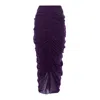 Concept A Trois Women's Pink / Purple Purple Tulle Skirt With Drape In Pink/purple