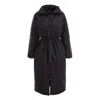 Concept A Trois Women's Quilted Midi Jacket With Raglan Sleeves - Black In Black