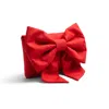Concept A Trois Women's Red Envelope Bag With Bow And Magnetic Closure In Red