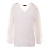 Concept A Trois Women's White Pleated Lace Top In White