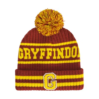 Concept One Harry Potter Gryffindor Collegiate Pom Cuff Beanie In Yellow