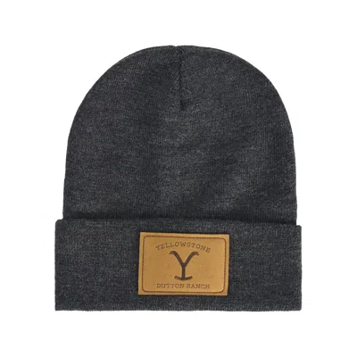 Concept One Yellow Stone Pu Patch Beanie In Black
