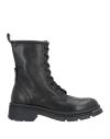Concept Woman Ankle Boots Black Size 10 Calfskin In Black