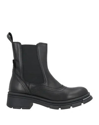 Concept Woman Ankle Boots Black Size 8 Calfskin