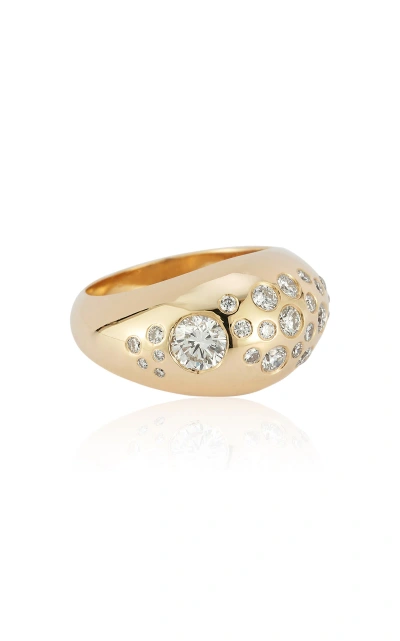 Concept26 14k Yellow Gold Diamond Dome Ring