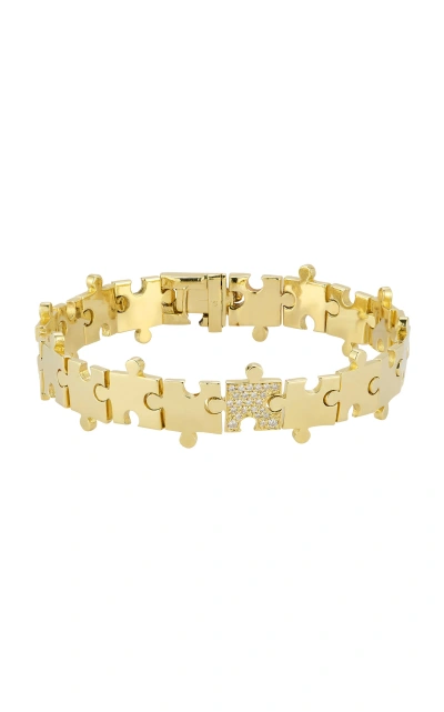 Concept26 Puzzle 14k Yellow Gold Diamond Bracelet