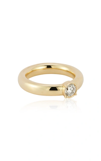 Concept26 Signature 14k Yellow Gold Diamond Solitaire Ring