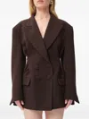 Concepto 스틸 더블 브레스티드 블레이저 In Brown
