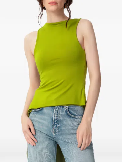 Concepto Elio Draped Hardware-detail Top In Green