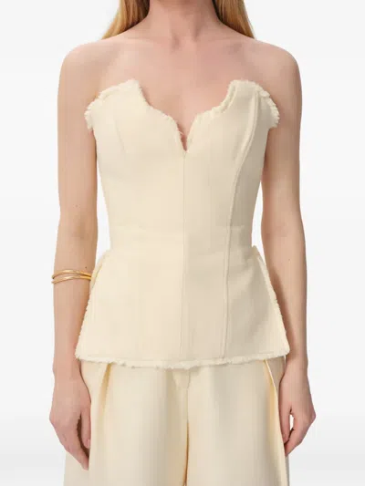 Concepto Fringed Corset In Orange