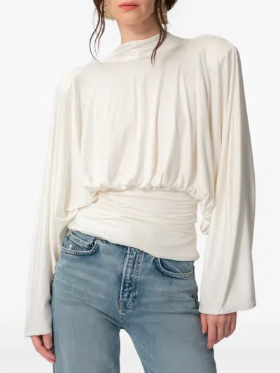 Concepto Lila Tie-waist Top In White