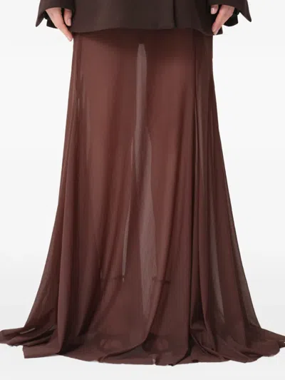 Concepto Saffron Maxi Skirt In Brown
