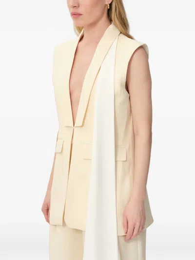 Concepto Shore Pocket V-neck Vest In Yellow