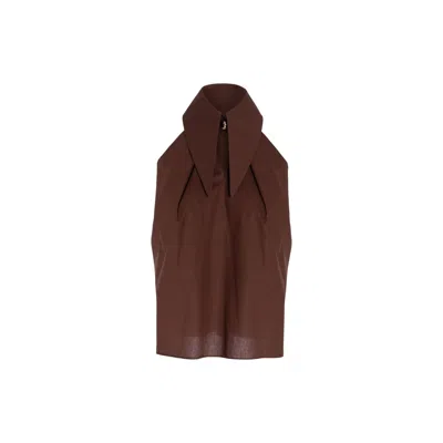 Concepto Women's Brown Sunlit Cotton Top