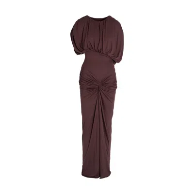 Concepto Women's Brown Zena Long Fitted Dress