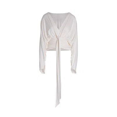 Concepto Women's White Lila Fluid Top