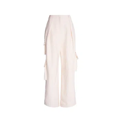 Concepto Women's White Nomad Cargo Pants