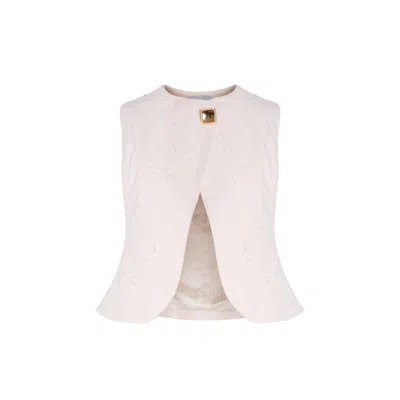 Concepto Women's White Stone Cotton Vest