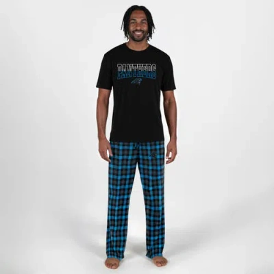 Concepts Sport Black Carolina Panthers Highland Sleep Set