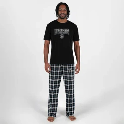 Concepts Sport Black Las Vegas Raiders Highland Sleep Set In Multi