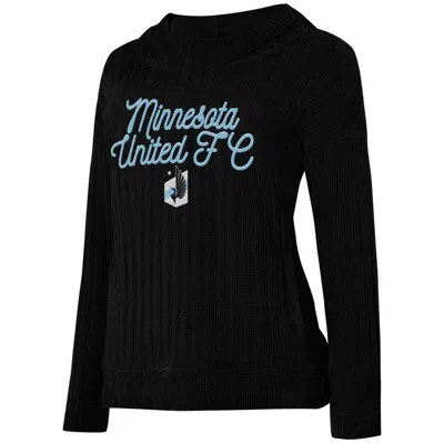 Concepts Sport Black Minnesota United Fc Linger Long Sleeve Hooded Top