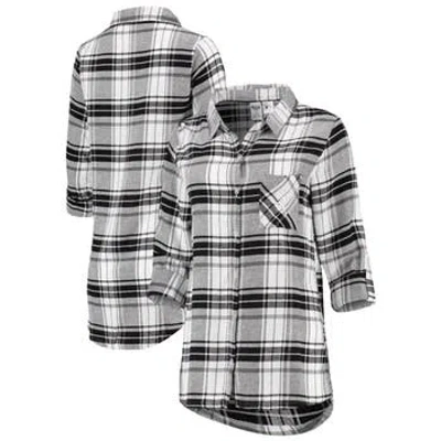 Concepts Sport Black/gray Chicago White Sox Accolade Flannel Nightshirt