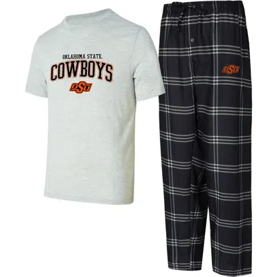 Concepts Sport Black/gray Oklahoma State Cowboys T-shirt & Trousers Sleep Set